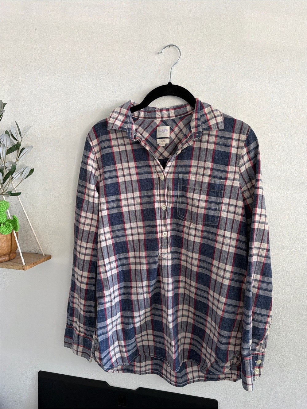 J.Crew cotton plaid flannel